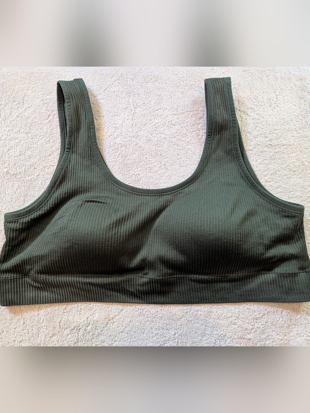 $16 Torrid Curve Size 4 / 4X Olive Green Seamless Ribbed Scoop Neck Bralette